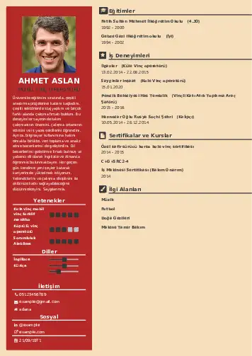 Vinç Operatörü Cv Örnekleri cv indir